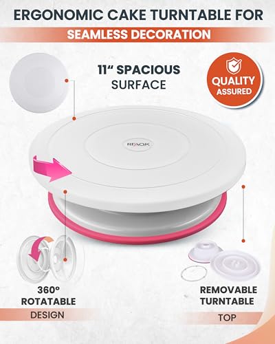 image for RFAQK 700PCs Cake Decorating Kit with Baking Supplies - Cake Turntable