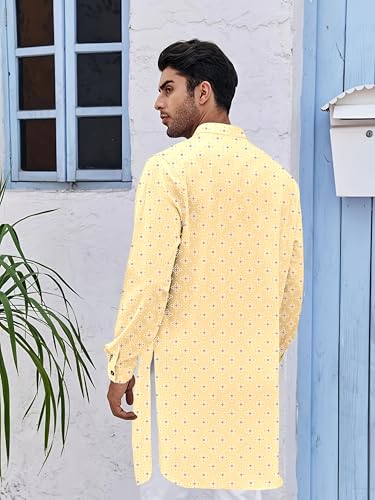 Image of BE ACTIVE Cotton Kurta for Men | Traditional and Classy Design | Indian Kurta | Full Sleeve Kurta