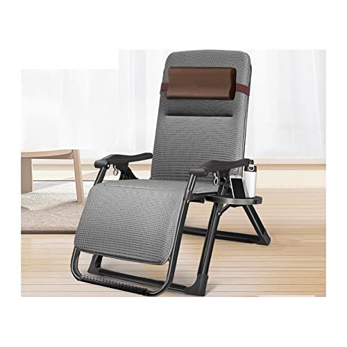 Verstellbarer Liegestuhl mit Kissen und Getränkehalter für den...