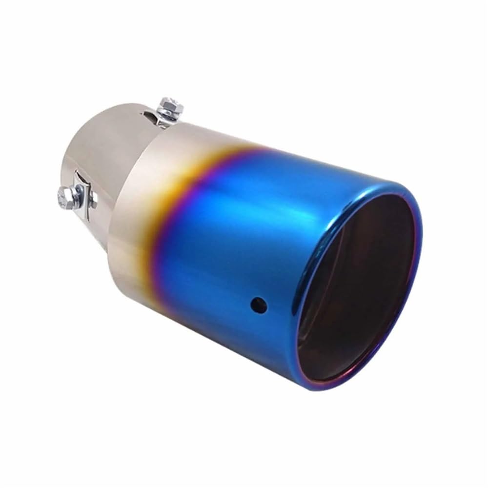Exhaust Tip Tail Compatible With Buick For Excelle Exhaust Pipe Tips 63mm Inlet 88mm Outlet Tail End Muffler Nozzles(Blue)