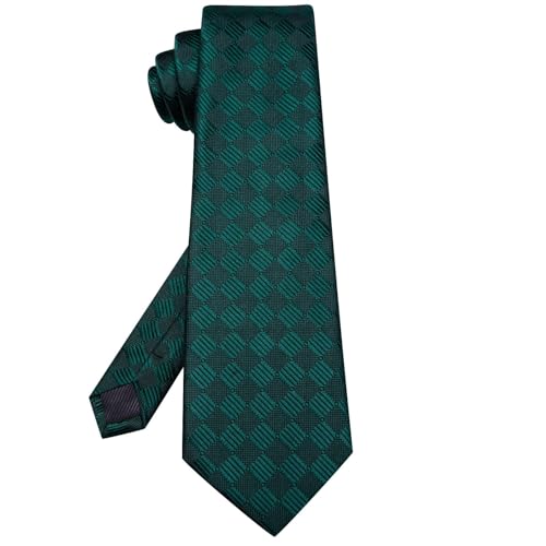 Image of Hi-Tie 63 inches Striped Paisley Extra Long Ties for Men Silk Necktie with Lapel Pin Tie Clip Big and Tall Men Formal Wedding