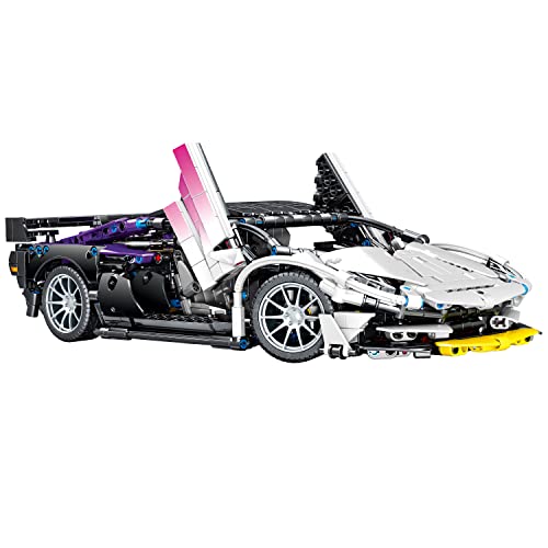 NEWRICE Supersportwagen Bausteine Sets,Maßstab 1:14 Automodell Bauspielzeug,Rennwagen zum Sammeln für Erwachsene,für… – Bild 3