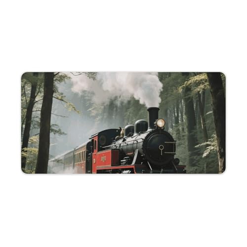 Grand tapis de souris design train vintage pour styliser votre bureau