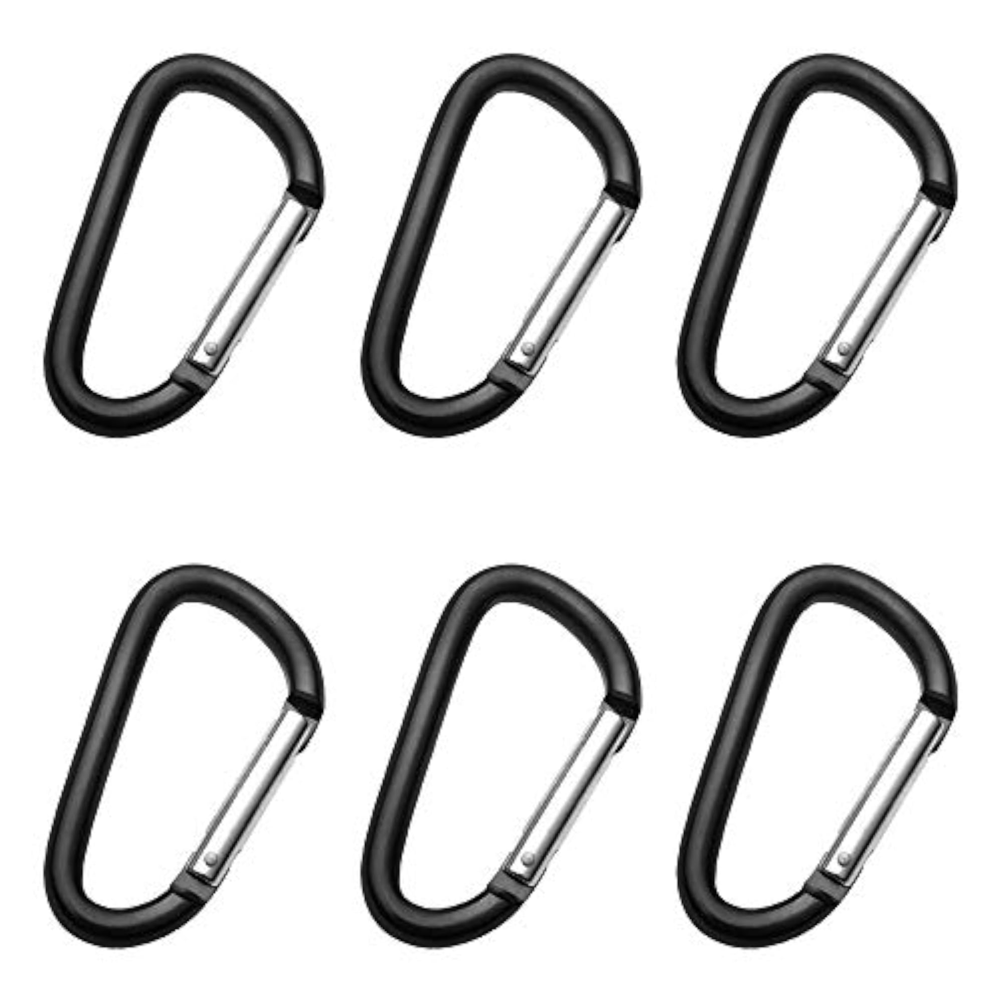6 Pack Cotton Canvas Bag with Carabiner