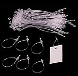 TIAMALL 2000 Stück Hängeetiketten aus Kunststoff für Kleidungsmarken (7,6 cm, transparent)