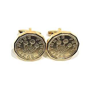 Premium 1948 Threepence manchetknopen voor een 71st Birthday manchetknopen