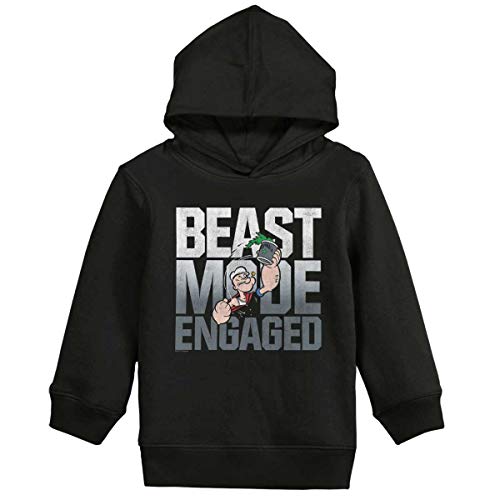 Beast Mode Engaged Popeye Sailor Boy Girl Hoodie Sweatshirts Black