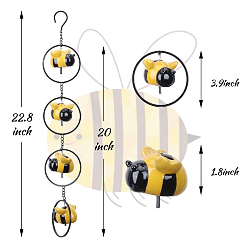 Ceramic Wind Chimes Outdoor, Wind Chime For Outside With Soothing Melodic Tones For Garden Patio Balcony Home Décor Bee #TOP3