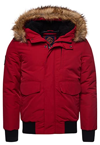 Superdry Mens Everest Bomber Jacket Hike Red Size L2