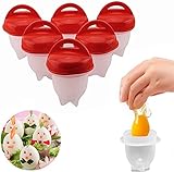 Egg Cooker Silicone, Egg Cooker Without Shell Easy Eggs, Non Stick Silicone Boiled Steamer Eggies, Maker Egg Cooker BPA Free Non-Stick Eggs Poacher, Fast Poaching For Kitchen Gadgets Accessories