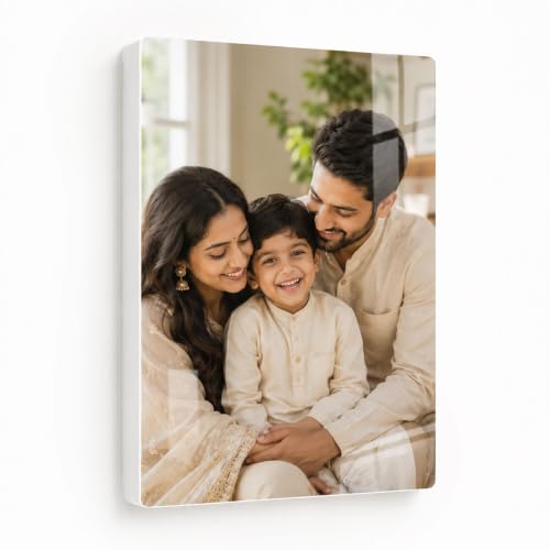 Image of Personalized Photo Frame for Wall | Custom Anniversary & Birthday Gift | HD Glossy, Waterproof 15mm MDF /WPC | A4, A3, Big Sizes (10x14 Portrait)