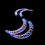 BUUGENG LED Poi Staff Flow Toy Juggling S Staff Play 366 Color Light Modes Foldable