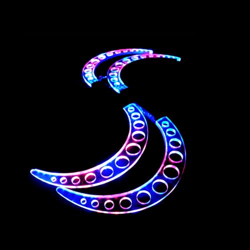 BUUGENG LED Poi Staff Flow Toy Juggling S Staff Play 366 Color Light Modes Foldable