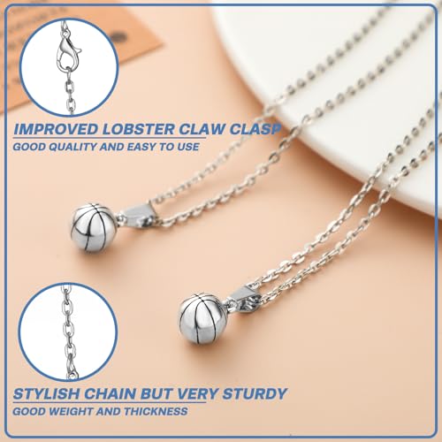 Image of Tondiamo 12 Pcs 3D Sports Ball Necklaces, Team Gifts