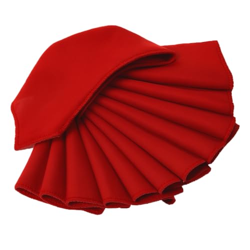 MDS Pack de 12 Servilletas de Tela 44x44 cm Rojo miniatura 3
