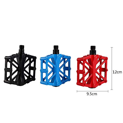 VGEBY1 1 Pair Bicycle Pedals, Aluminium Alloy Bike Flat Pedals Cycling Platform Pedals for Road Mountain Bike(Blue) - Image 2