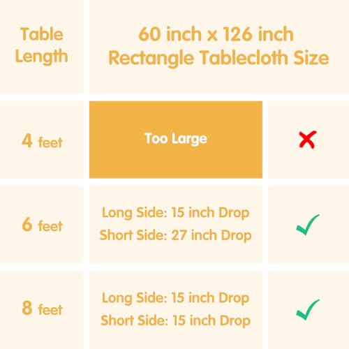 Image of BRILLMAX 10 Pack Beige Tablecloths 60x126 Inch for 8ft Rectangle Tables | 150 GSM Polyester Fabric, 15 inch Standard Drop, Water, Stain & Wrinkle Resistant Cloth Cover for Wedding Reception Banquet Party