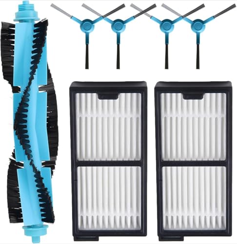 YUETTYY Piezas de repuesto para aspiradora Cecotec para robot aspirador Conga 5090 5490 5690 6090 6490 7090, accesorios, 1 cepillo principal, 2 filtros, 4 cepillos laterales
