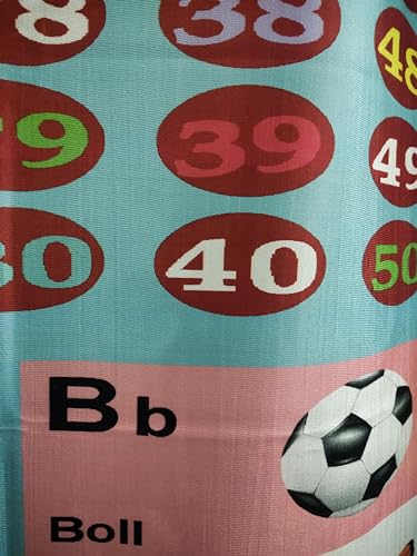 Image of 3D Math English Learning Educational Kids Room Curtain for School Long Door 9 feet Long Pack of 3 pcs