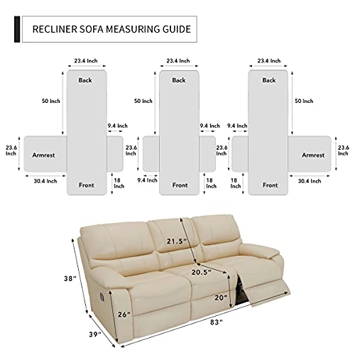 Easy-Going Recliner Sofa Cover, Reversible Couch Cover For 3 Seat Recliner thumb #5