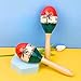 Amavoler MARACAS,Wood Rumba Shakers Rattle Hand Percussion of Sand of the Hammer Great Musical Instrument with Salsa Rhythm For Party Games Live Performances Concert Birthday Parties ktv(colorful)