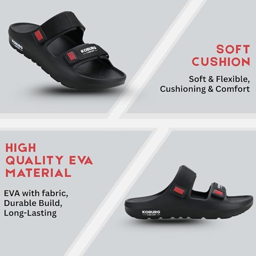 Image of KOBURG Nexa Sandals for Men| Stylish Trending | Comfortable | Super soft | Lightweight | EVA Sole | Casual Sandals | Slippers | Flip Flops for Men KF-464