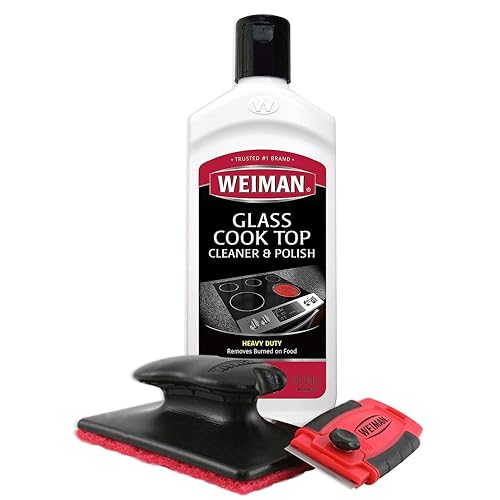 Weiman - Kit de Limpieza para Vitrocerámicas y Placas de Inducción - Limpiador y Abrillantador con Estropajo - 283g
