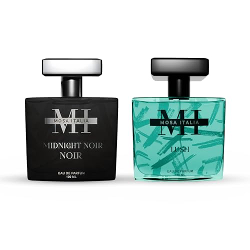 Image of Lush & Midnight Noir Perfume Combo for Men & Women (100ml Each) | Eau de Parfum Long-Lasting Luxury Sweet, Woody & Aquatic Fragrances Premium Gift Set