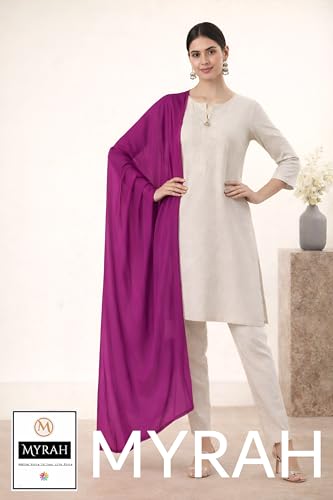 Image of MYRAH Chiffon Solid Casual Daily Use Dupatta For Women's & Girls Length - 2.50 Meter