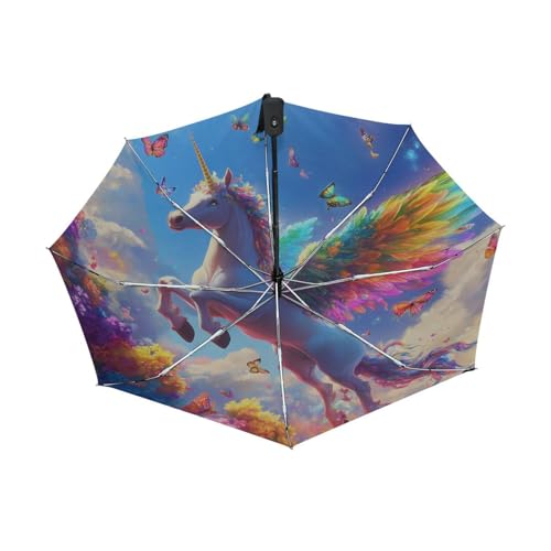 Parapluie licorne pour la pluie compact automatique homme et femme