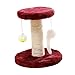 IEUDNS Post Cat Post with Ball Toy Interactive Cute Board Climbing Tree Scratcher with Toy, Red