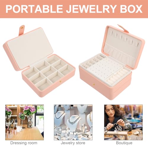 Boîte à bijoux multicouche en cuir pour ne plus emmêler vos colliers et bagues - 4