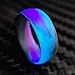 Core Carbon Rings - Handmade Ring Band - Carbon Fiber Purple, Blue and Black Marbled Glow Ring, Matte or High Gloss Finish, Glow-in-the-Dark, Waterproof, Sizes 4-16, Custom Band Widths