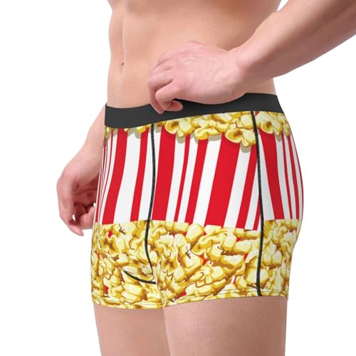 Popcorn Print Underwear For Men Comfy Cozy Holiday Boxer Briefs3