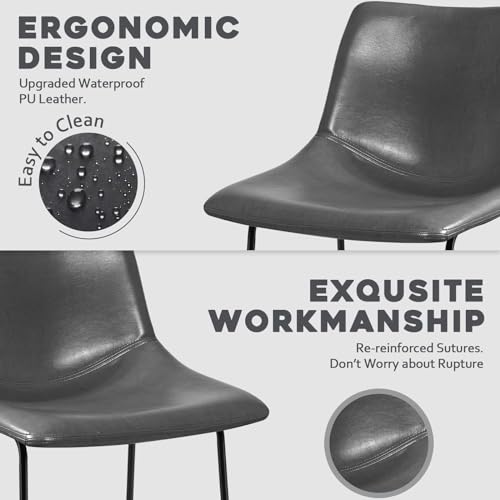 Image of Waleaf 30 Inch Counter Height Bar Stools Set of 4, Faux Leather Bar Chairs
