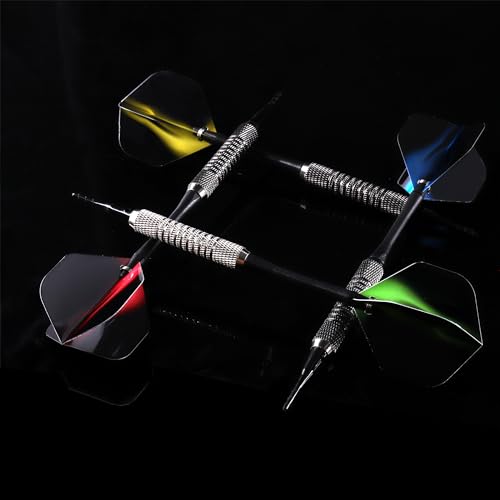 Foto von CyeeLife 12 Stück Soft Dartpfeile 16 Gr. mit PVC Schäften+Extra Dart Spitzen+36 Flights,Professionelle Softdart Set
