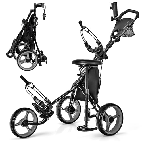 ULTIMATE 3 Wheel Golf Push Cart