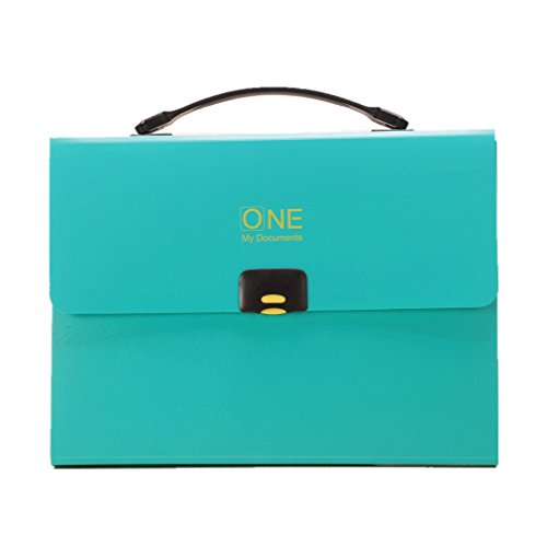 Imanr Accordion Folder Expand The Folder with The Handle 13 Pages A4 Size (Blue)