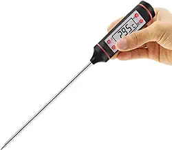 Termometro Culinario Digital para Carne e Cozinha Medidor Temperatura Banho de Bebe Alimentos Churrasco Bebidas TP101 Preciso Industrial Quente Frio de -50 Até 300 Graus