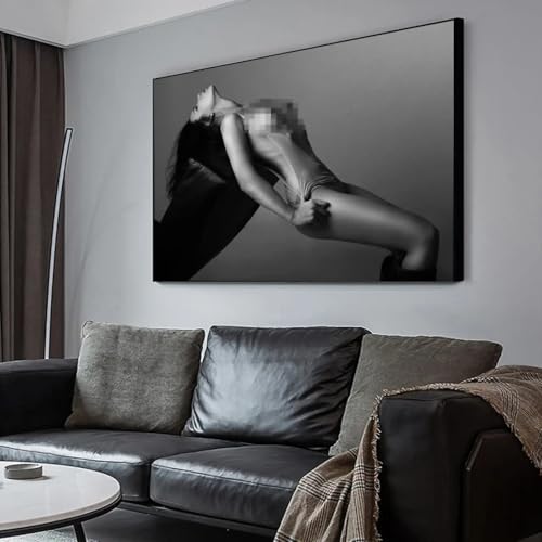 Décoration de la maison monochrome avec un grand tableau art mural au format 50x75cm