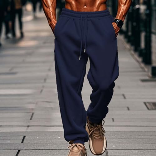 Sweatpants for Men Oversized Baggy Solid Color Tapered Casual Pants Fall Outdoor Hiking Running Jogging Business Cargo Pants2