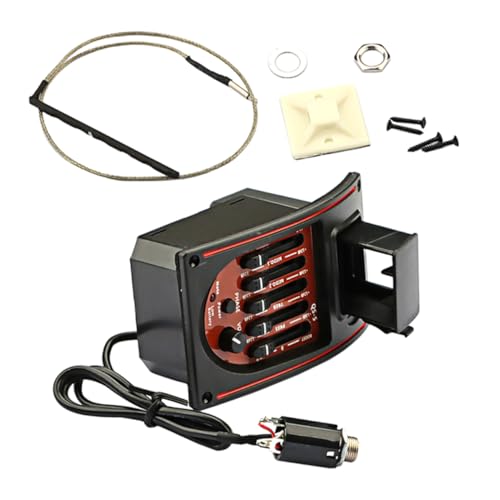ibasenice Guitar Equalizer Pickup Guitar Tone Control Eq Device Install Kit for Replacement Parts
