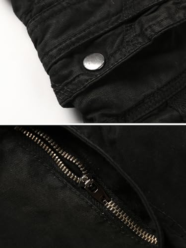 OCHENTA Men's Cotton Casual Cargo Work Pants Baggy Travel Hiking with Multi Pockets (No Belt)3