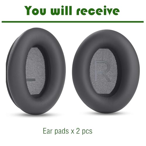 Almohadillas de repuesto QC45 compatibles con Bose QuietComfort SE (QC SE)/QuietComfort 45 (QC45)/Nuevos auriculares inalámbricos Quiet Comfort de Bose con cuero de proteína miniatura 5
