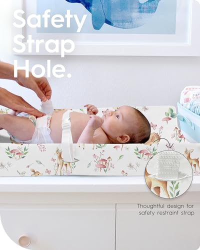 Image of Changing Pad Cover for Girls Boys, TotBasic Premium Soft Changing Table Covers, Stretchy Jersey Changing Table Sheets - Fits All Standard Changing Pads - 2 Pack (Forest Bear & Bambi Deer)
