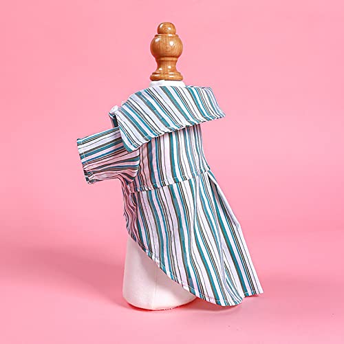 Dog Striped Shirts Summer Pet Puppy Clothes Cool Breathable Dog Cute T-Shirt Outfits For Small Dogs Boy Girl Chihuahua Yorkie Pajamas Apparel #TOP4