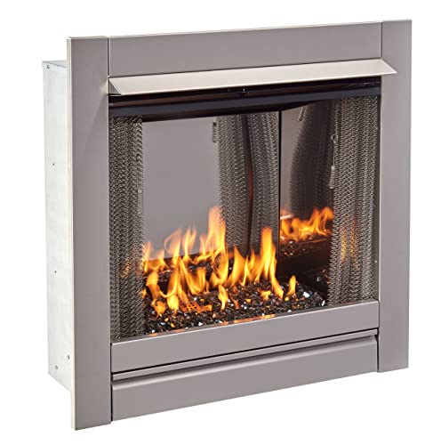 Duluth-Forge-Ventless-Stainless-Outdoor-Gas-Fireplace-Insert-with-Reflective-Black-Glass-Media-24000-BTU-Manual-Control-Model-DF450SS-G-RBLK - Urban Country Home Decor Duluth-Forge-Ventless-Stainless-Outdoor-Gas-Fireplace-Insert-with-Reflective-Black-Glass-Media-24000-BTU-Manual-Control-Model-DF450SS-G-RBLK