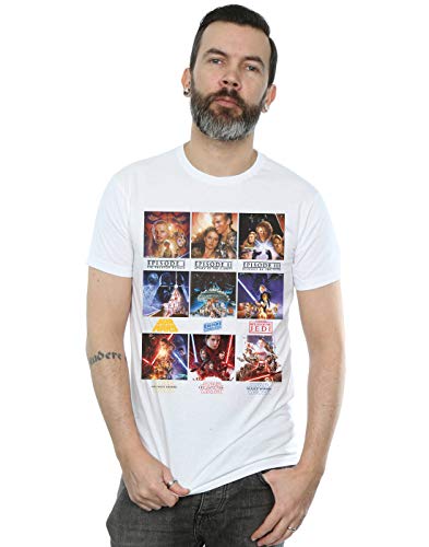 Image of Star Wars Men's Poster Saga T-Shirt White XX-Large