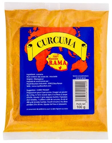 MAISON RAMA - Ile de la Réunion - Epices : (Curcuma - Lot 1 Sachet 100g)