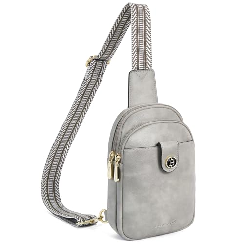 BOSTANTEN Small Sling Bag Crossbody Bags for Women Trendy Crossbody Purse Leather Chest Bag